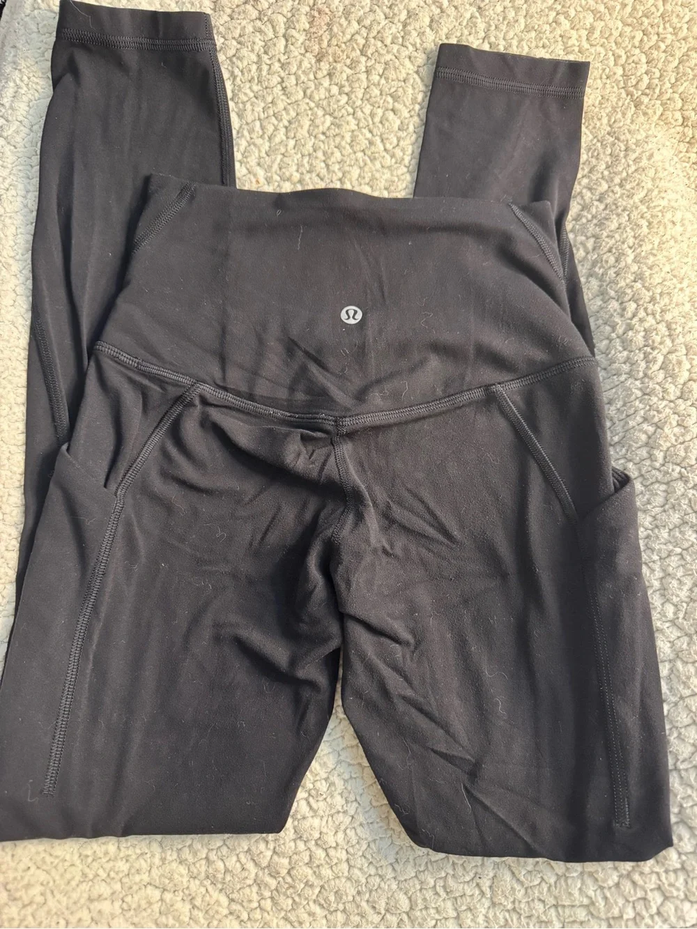 Lululemon Align High-Rise Black Leggings w/Pockets 25” - Size 2 (square dot)